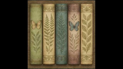 Antique Garden Journal Spines – Vintage Decorative Printable Book Spine Covers