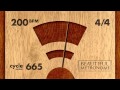 200 bpm 44 wood metronome