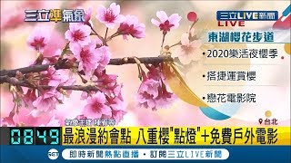 東湖樂活夜櫻季登場！櫻花步道百花齊放美不勝收 夜間點燈+免費戶外電影成浪漫約會景點│【玩樂freestyle】20200221│三立新聞台