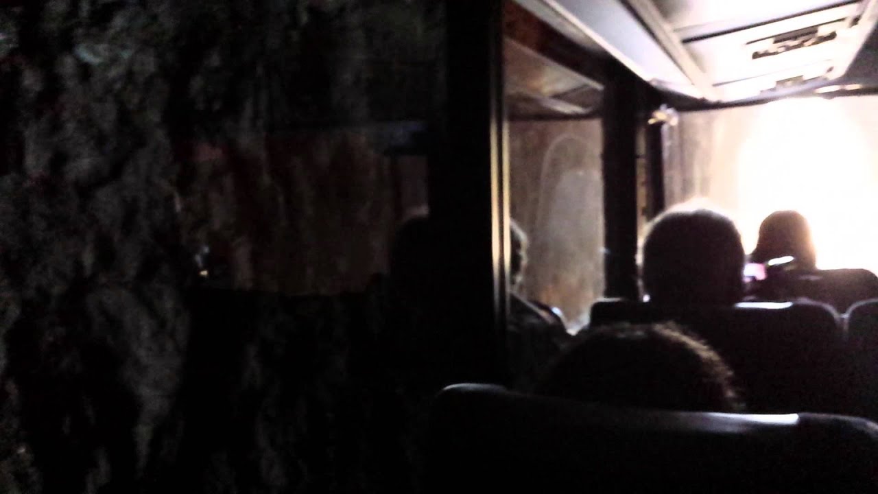 Bus stuck in tunnel
