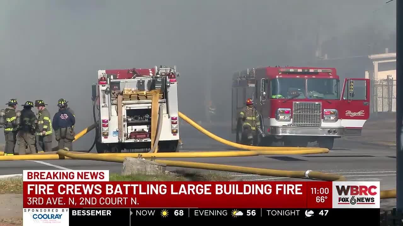 Crews battling building fire on 3rd Avenue N. - YouTube