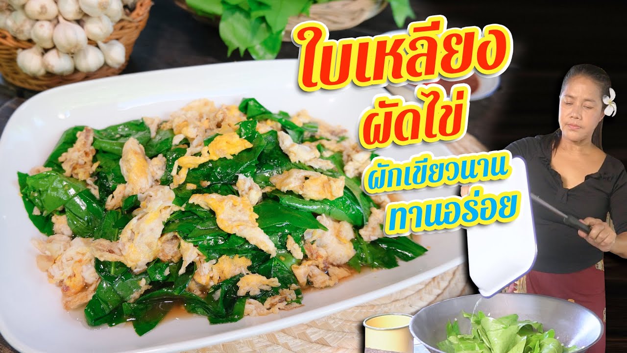 EP. 149  ใบเหลียงผัดไข่  สไตล์แม่ตา ผัดยังไงให้ผักเขียวสดน่ากิน | กับข้าวกับตา