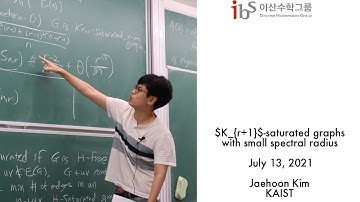 2021.07.13, Jaehoon Kim (김재훈), K_{r+1}-saturated graphs with small spectral radius