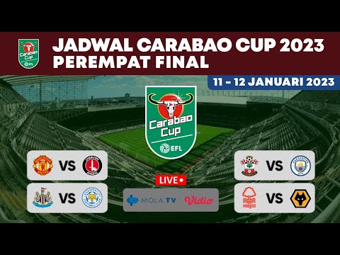 Jadwal Piala Liga Inggris 2023 : Man United vs Charlton , Southampton vs Man City | Carabao Cup 2023