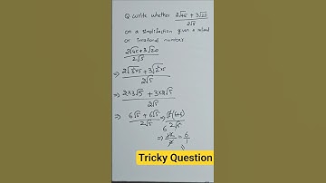 Class 10 maths tricky Question| Simple Solution|Irrational Number #shorts  #class10mathstelugu