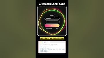 ANIMATED LOGIN PAGE using HTML CSS #programming #coding