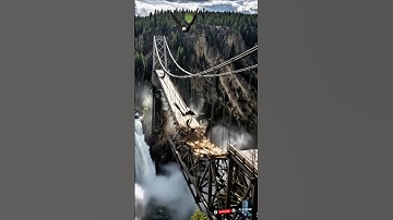 Caught on Camera: Epic Suspension Bridge Failure #BridgeCollapse #Viral #Shorts