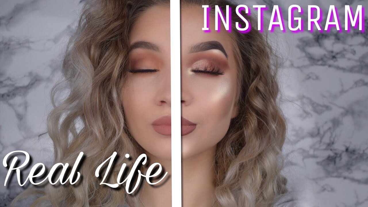 INSTAGRAM vs REAL LIFE MAKE-UP l Merve Tkd - YouTube