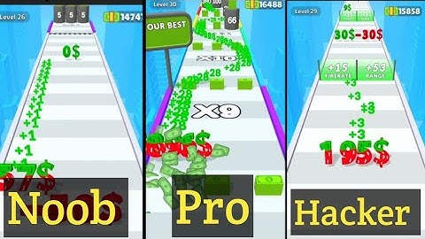 Noob vs pro vs Hacker ll Digit shooter 3D ll Math mobile game