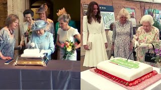 The Queen&#39;s battle with cakes: a sword is a better weapon at G7 summit