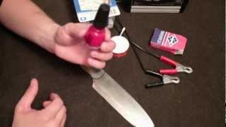 How To Etch Your Initials Into a Knife Blade