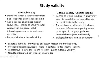 Internal and external validity