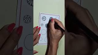 Basic mandala pattern | zentangle art | #shorts #youtubeshorts #drawing #mandala #zentangle #doodle