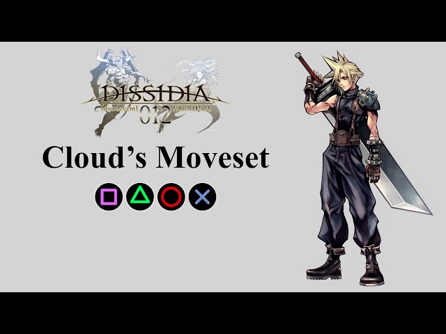 Cloud's Moveset | Bravery Attacks, HP Attacks & EX Burst【Dissidia