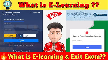 What is E-Learning & EXIT Exam of DG SHIPPING || Skylar Rohit