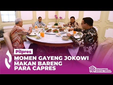 Momen Gayeng Jokowi Makan Siang Bareng Prabowo, Ganjar dan Anies