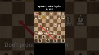 Queens Gambit Trap for BLACK #chess #chessgame #queensgambit #chessgambit