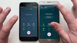 ANDROID 9 vs ANDROID 8 INCOMING CALL. SAMSUNG GALAXY J3 2017 vs GALAXY J7 2016 Resimi