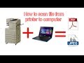 How to Scan document from printer to computer Canon C5052i | C5055i | C5255i