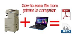 How to Scan document from printer to computer Canon C5052i | C5055i | C5255i