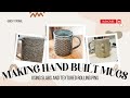 Making hand built ceramic mugs using slabs