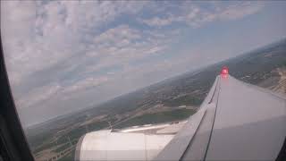 Turkish Airlines GoPro window view of a flight from Istanbul to Rome