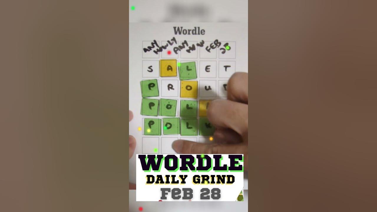 Today's Wordle Feb 28, 2023 619 YouTube