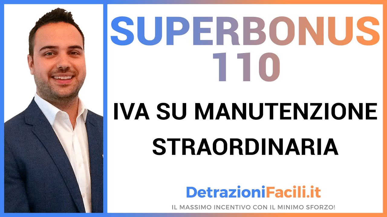manutenzione straordinaria iva al 10