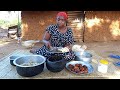 African village lifecooking most appetizing delicious village traditional food