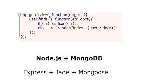 Fetch Data From MongoDB: Node.js