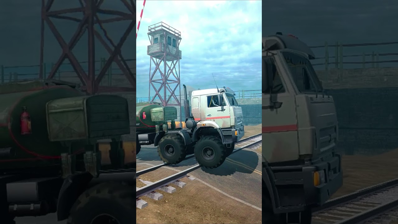 Trucks vs Giant Tire Bridge & Train Tracks! 🤯 | Spintires MudRunner BeamNG.drive E1