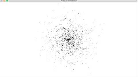 N Body Simulation using OpenCL (brute force)