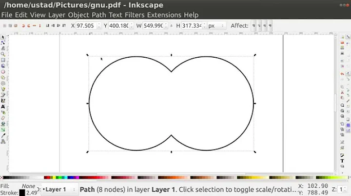 Inkscape Union Of Objects