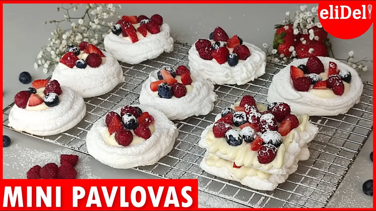 Cómo hacer MERENGONES ó PAVLOVAS de FRUTOS ROJOS🍓🍒