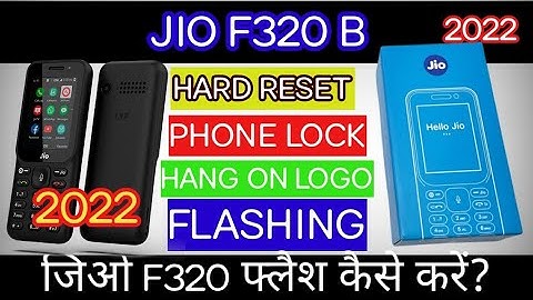 Jio F320b HARD RESET | jio F-320b pin lock hang on logo problem | JIO F320b hard reset key #jiophone