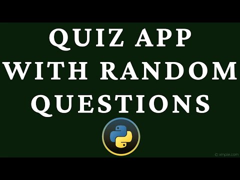 How to build a random quiz app python tkinter