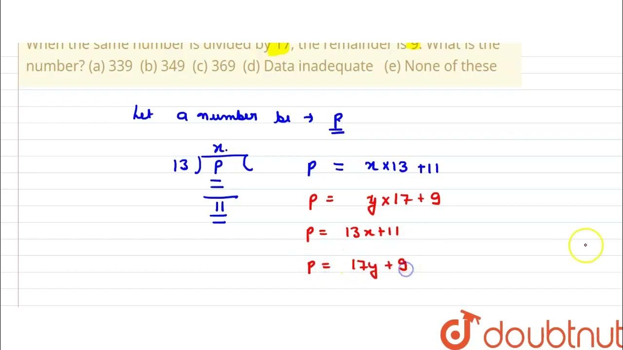 When A Number Is Divided By 13 The Remainder r nis 11 When The Same when-a-number-is-divided-by-13-the-remainder-r-nis-11-when-the-same