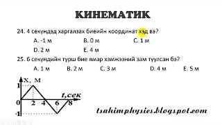 картинка: 3  Кинематик тест 18   27