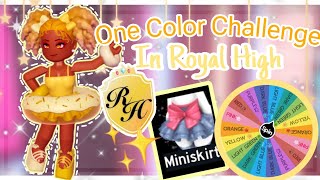 One Color Challenge ☆|Royal High Roblox |☆