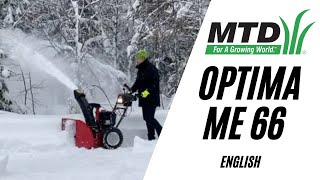 MTD Optima ME 66 Snow Blower Walktrough- Powerful 277cc Engine With 8HP