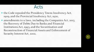 IBC, 2016 Lecture - 1 : An introduction of Insolvency and Bankruptcy Code, 2016