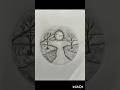 Circle moonlight pencil drawing #shorts #moonlight