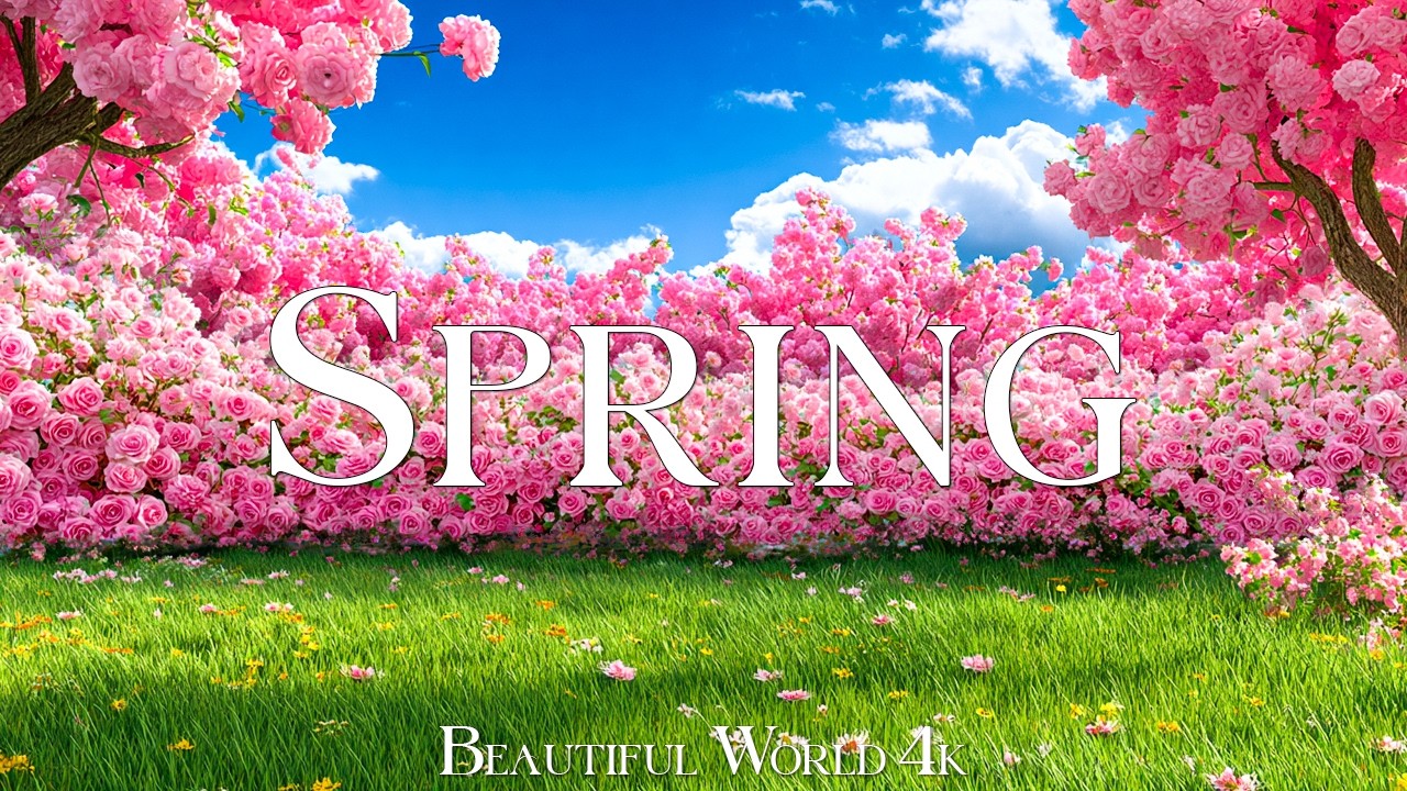 Spring in April 4K – Peak Spring 2026 🌸 Ocean of Roses, Vibrant Flower ...