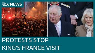 King and Queen Consort's state visit to France postponed as protests continue | ITV News