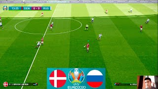 PES - DENMARK vs RUSSIA EURO 2021 - Full Match All Goals HD - efootball gameplay PC