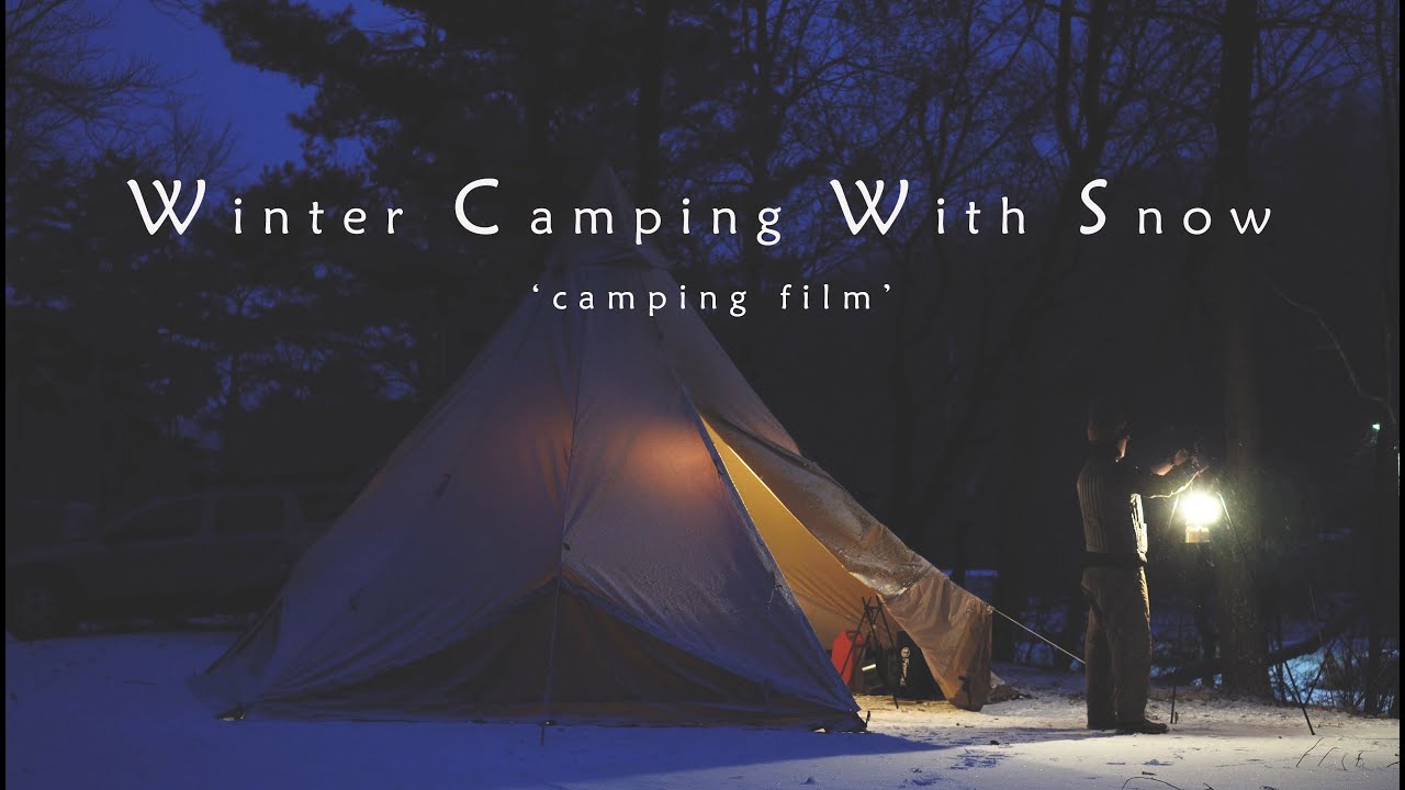 Winter Camping With Snow “ 눈과 함께한 겨울캠핑 " 감성캠핑 solo camping