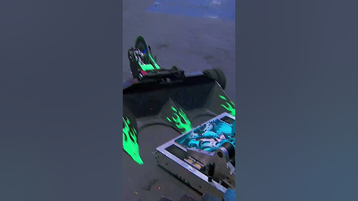 Sparks fly as bot cuts through its opponent!