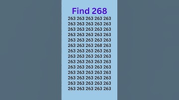 can you find 268 in 5 seconds? #wordpuzzlegame #game #mathematics #mindbendingquiz #puzzle