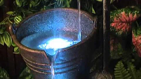Tap and Bucket Water Feature with Lights