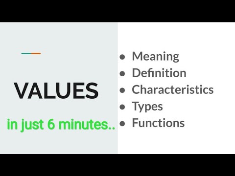 Values-Its meaning, definition, characteristics, types & functions[Sociology]